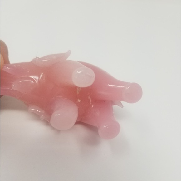 Vintage 80's Pink Marble Glass Mini Elephant - Picture 10 of 10